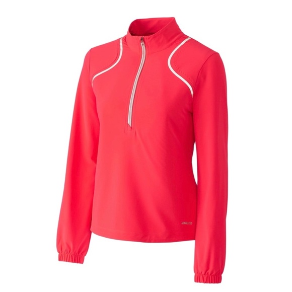 Annika Tops - Bright coral Annika Cutter & Buck windshirt